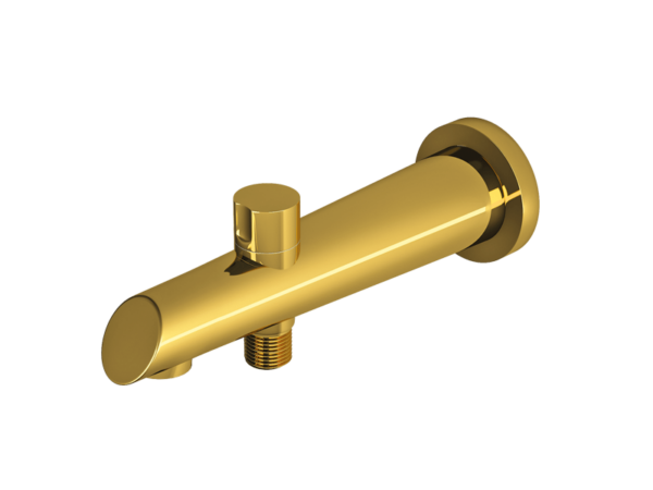 bathtub spout with wall flange - CRYSTA GOLD