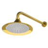 shower head250 x 250 x 8mm and shower arm350 x 26 mm - CRYSTA GOLD
