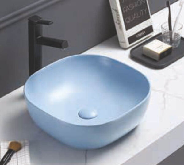 Above Counter Basin - Ice (Matte Blue)