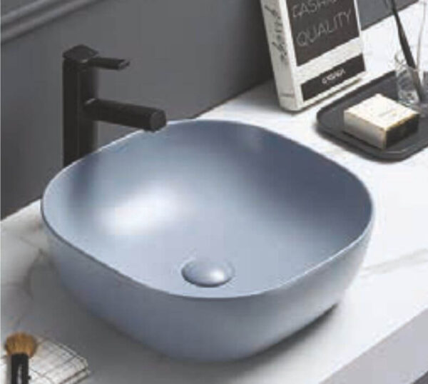 Above Counter Basin - Ice (Matte Grey Blue)