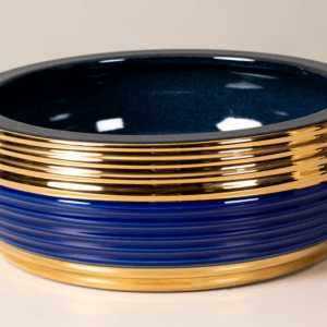 Blue Gold Porcelain Countertop Basin 2 - Home