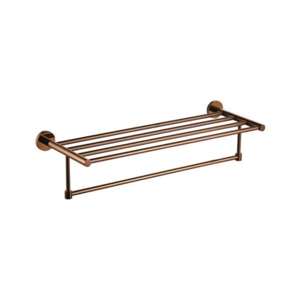 ACCESSORIES Towel Rack with Lower Hanger Rose Gold - Colston Accessories - Towel Rack with Lower Hanger
