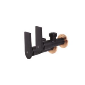 OLIVE BLACK Angular Stop Cock with Wall Flange Hot Cold Combo with Hose Pipe - Home