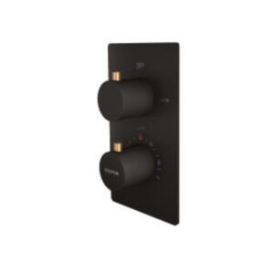 OLIVE BLACK Single Lever Concealed Diverter Thermostatic 3 Outlets with Trim Handle Installation Box Diverter Body with Installation Box - Home