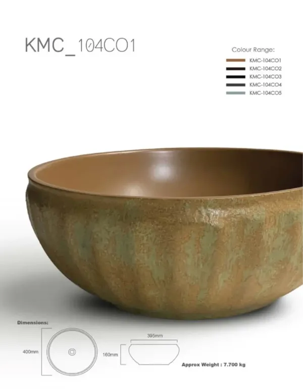 104 - Ceramic Countertop Washbasin - KMC-104C04