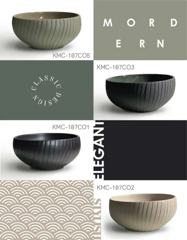 107 1 - Ceramic Countertop Washbasin - KMC-107C01