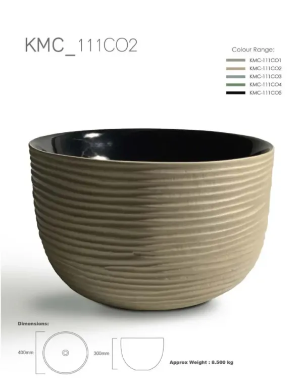 111 - Ceramic Countertop Washbasin - KMC-111C02