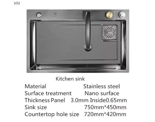 WhatsApp Image 2023 04 13 at 1.21.39 PM - Waterfall Stainless Steel Kitchen Sink