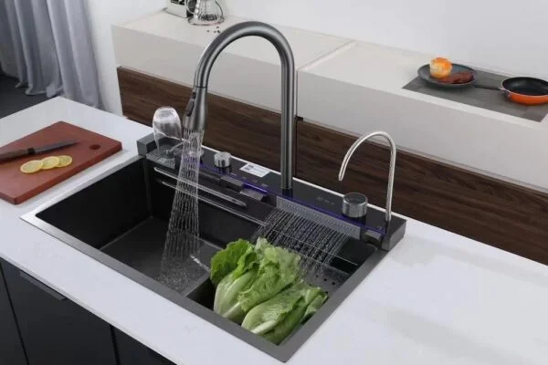 Digital Workstation Kitchen Sink with RO Tap1 - Muniq Digital Workstation Kitchen Sink with RO Tap