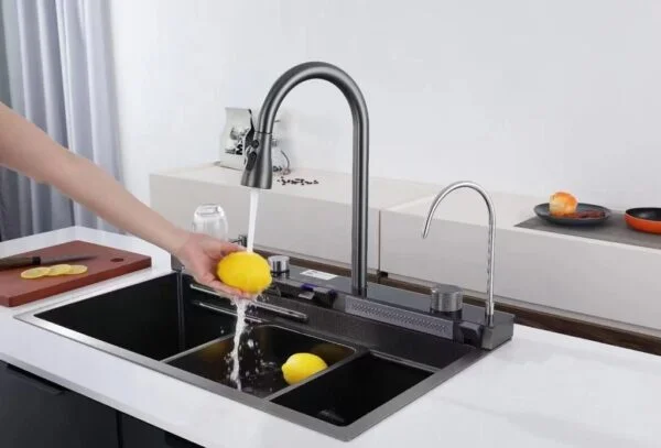 Digital Workstation Kitchen Sink with RO Tap3 - Muniq Digital Workstation Kitchen Sink with RO Tap