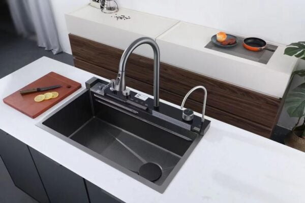 Digital Workstation Kitchen Sink with RO Tap5 - Muniq Digital Workstation Kitchen Sink with RO Tap
