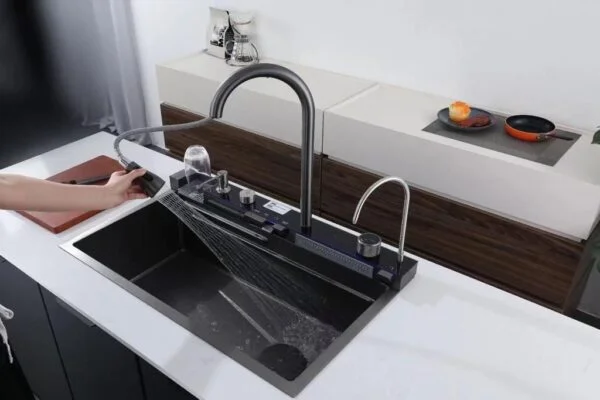 Digital Workstation Kitchen Sink with RO Tap7 - Muniq Digital Workstation Kitchen Sink with RO Tap