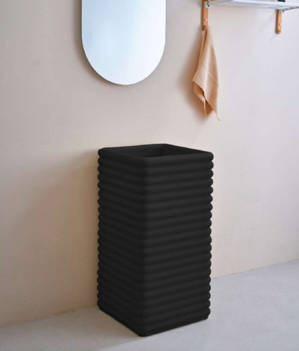 Arifical Stone freestanding page 0012 - MUNIQ- Artificial Stone Freestanding Washbasin - Black