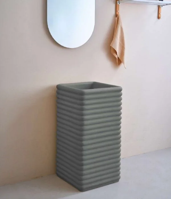 Arifical Stone freestanding page 0014 - MUNIQ- Artificial Stone Freestanding Washbasin - Dark Grey