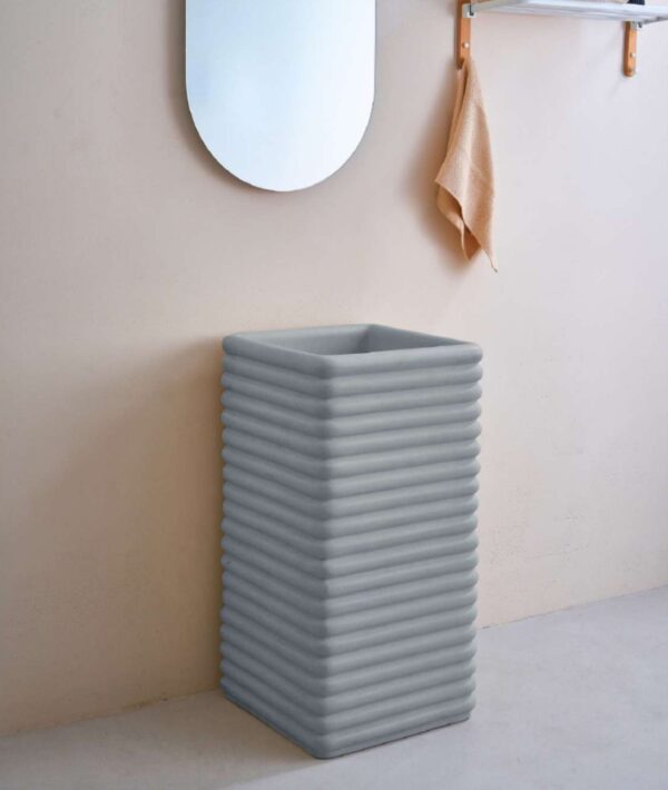 Arifical Stone freestanding page 0015 - MUNIQ- Artificial Stone Freestanding Washbasin - Light Grey