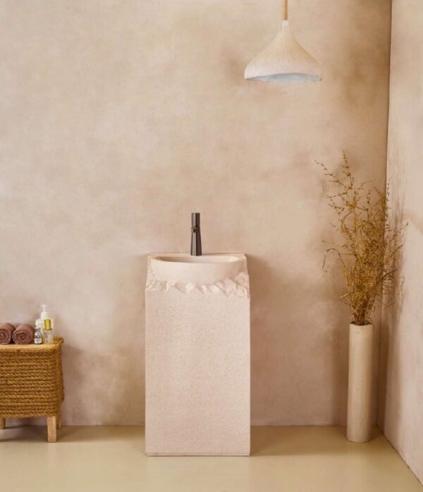 Arifical Stone freestanding page 0023 - MUNIQ- Artificial Stone Freestanding Washbasin - Beige
