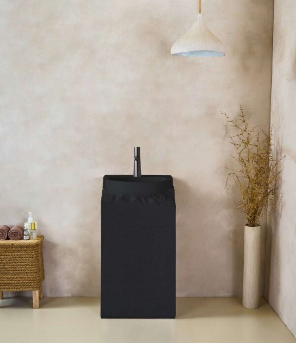 Arifical Stone freestanding page 0025 - MUNIQ- Artificial Stone Freestanding Washbasin - Black