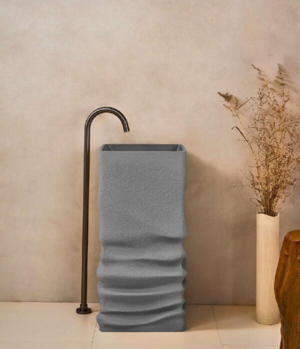 Arifical Stone freestanding page 0026 - MUNIQ- Artificial Stone Freestanding Washbasin - Grey