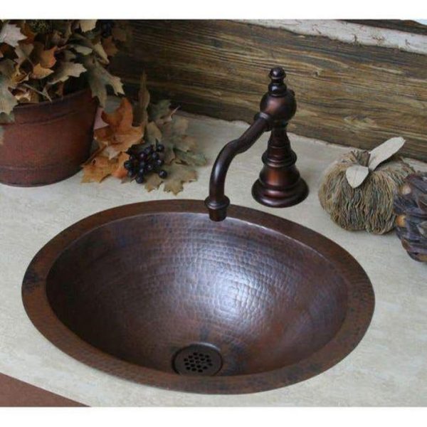 img58 - Under Counter Metal Basin - Antique Dotted Pattern