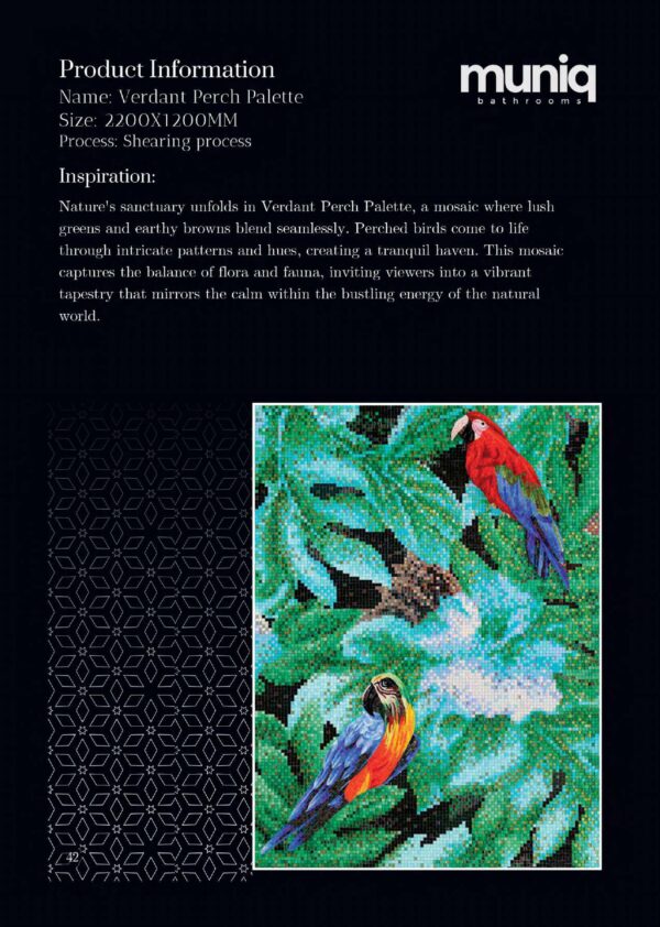 Muniq Mosaic min compressed 1 page 0044 scaled - MUNIQ - Mosaics - Verdant Perch Palette