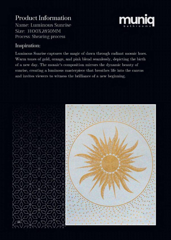 Muniq Mosaic min compressed 1 page 0046 scaled - MUNIQ - Mosaics - Luminous Sunrise