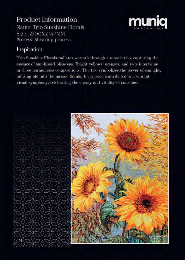 Muniq Mosaic min compressed 1 page 0056 scaled - MUNIQ - Mosaics - Trio Sunshine Florals