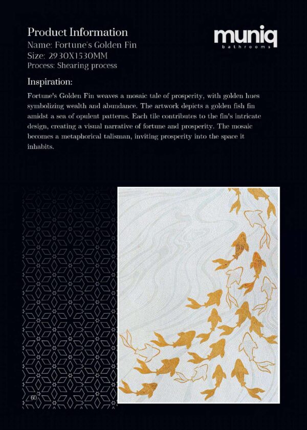 Muniq Mosaic min compressed 1 page 0062 scaled - MUNIQ - Mosaics - Fortune's Golden Fin