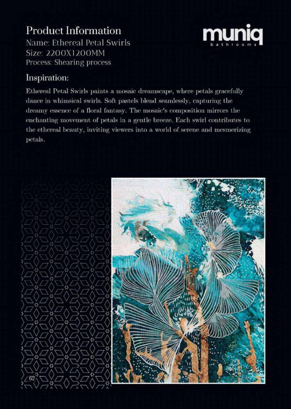 Muniq Mosaic min compressed 1 page 0064 scaled - MUNIQ - Mosaics - Ethereal Petal Swirls