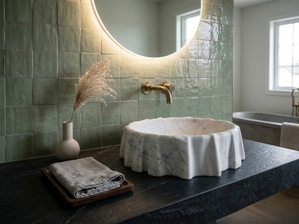 8cffd7e7-9231-4995-be68-f5e4ef6cf41f 8cffd7e7 9231 4995 be68 f5e4ef6cf41f - Muniq Draped Marble Countertop Basin | Indian White Stone Hand-Sculpted Fabric-Effect Vessel Sink | Designer Luxury Bathroom Washbasin