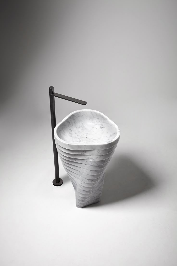 Vortice marble washbasin Vortice marble washbasin - Muniq Freestanding Tiered Ring Marble Basin | Indian White Stone Pedestal Washbasin | Sculptural Luxury Bathroom Sink