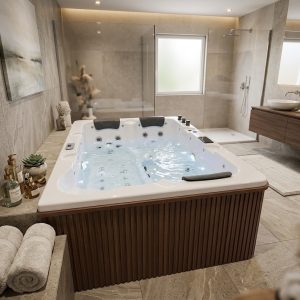 Luxury Acrylic Jacuzzi Bathtub with Hydro Massage Jets | Premium Whirlpool Spa Tub