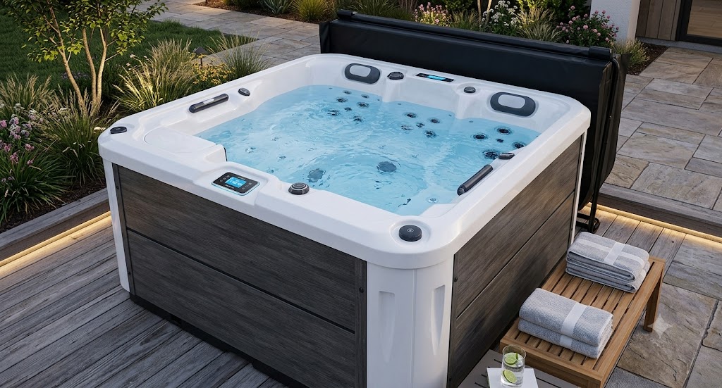 Luxury outdoor jacuzzi spa with hydro massage jets and digital control system 9498a838 c56c 49a8 862f 269e12180760 - Luxury Whirlpool Jacuzzi Spa with Hydro Massage Jets & Digital Controls