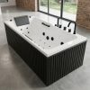 bb437291 599f 4c47 a7bd a9b99a292553 - Black Edition Whirlpool Jacuzzi Bathtub 6x2.5 Ft | Fluted Wood-Finish Panel with Headrest & Multi-Jet Massage
