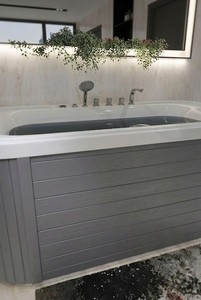 Modern acrylic jacuzzi tub for luxury residential bathroom interiors c8619d09 4613 4918 bb4a 4a36af9b4ee0 - Premium Acrylic Whirlpool Jacuzzi Bathtub with Hydro Massage Jets | Luxury Spa Tub for Modern Bathrooms